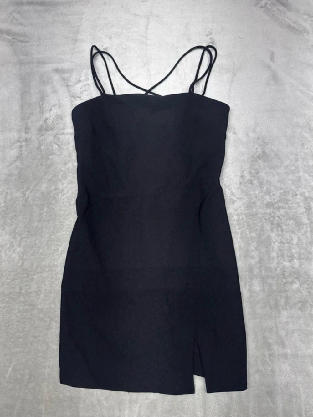 Zara Black Double-Strap Mini Dress